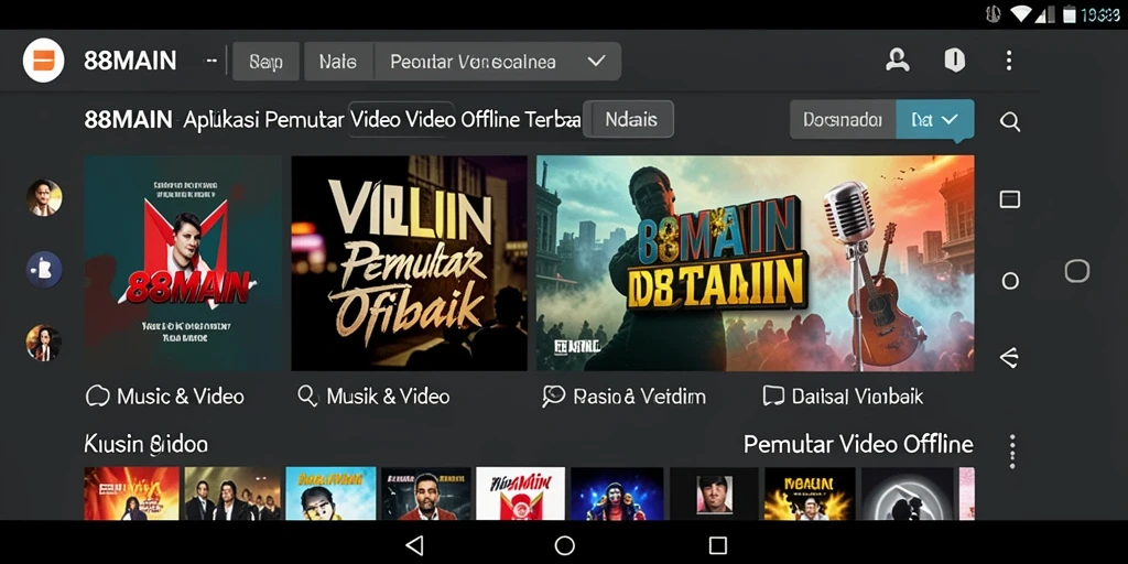 Tampilan antarmuka pengguna 88MAIN yang intuitif dan menarik.