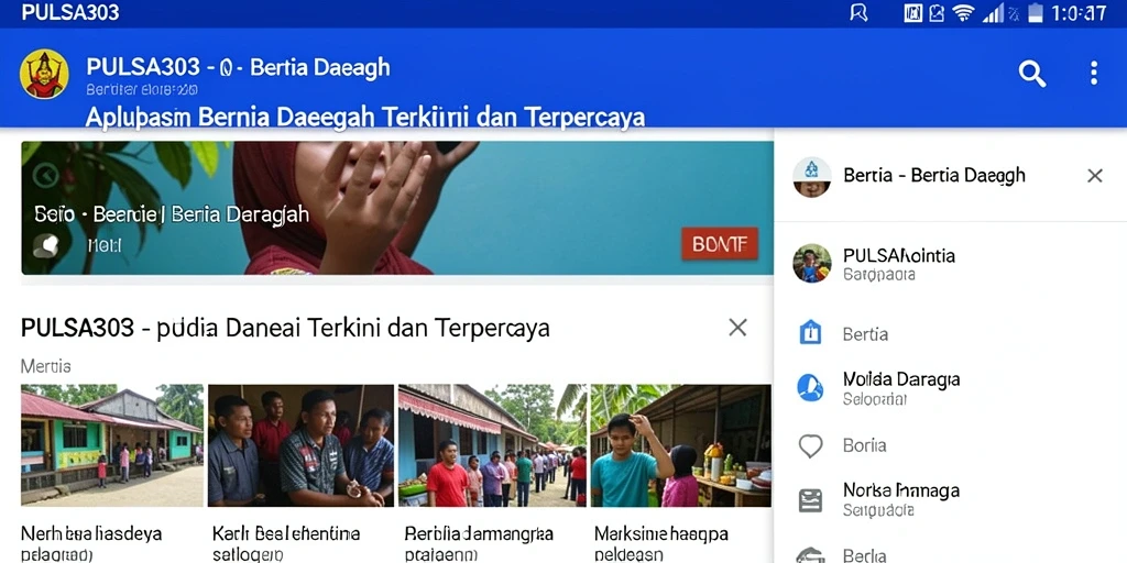 Tampilan antarmuka aplikasi Berita Daerah PULSA303 yang intuitif dan menarik.
