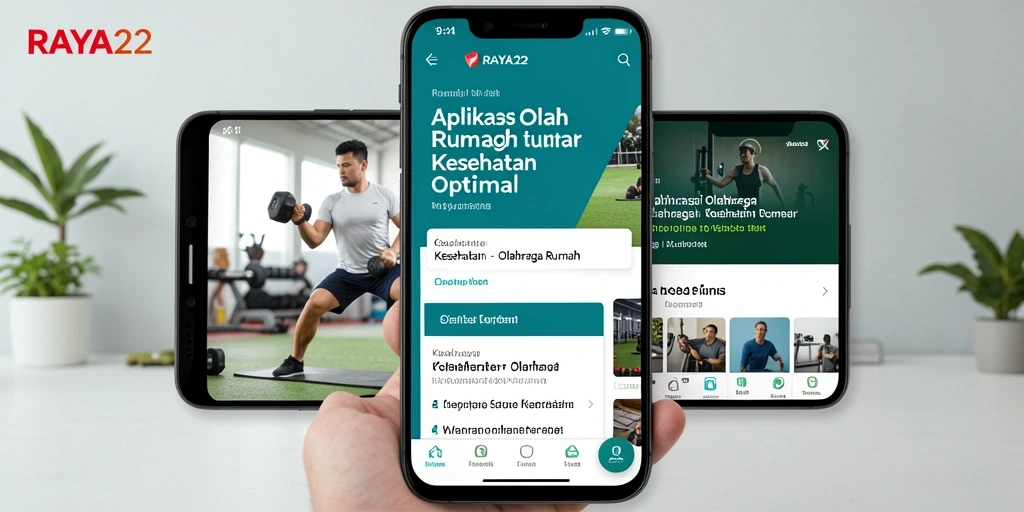 Tampilan antarmuka RAYA22 yang user-friendly untuk olahraga rumah.
