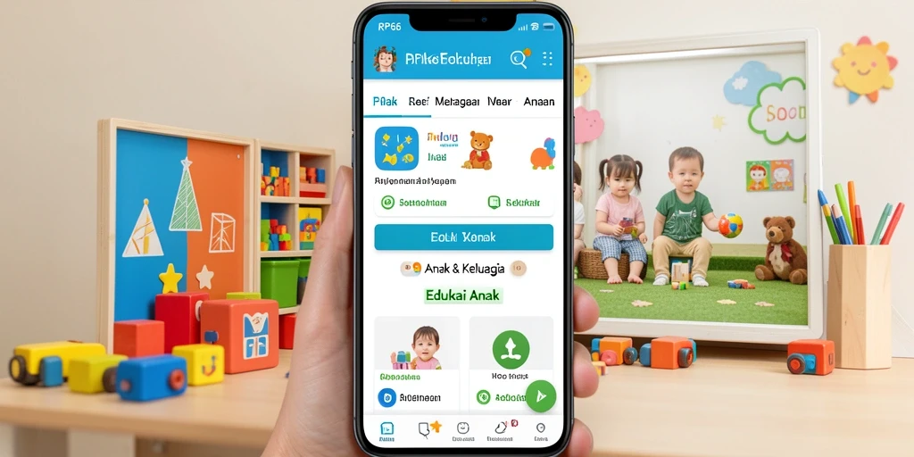 Tampilan menarik aplikasi RP66 untuk edukasi anak.