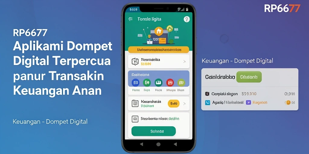 Screenshot antarmuka utama aplikasi Dompet Digital RP6677.