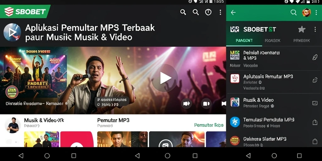 Antarmuka aplikasi SBOBET yang user-friendly untuk Pemutar MP3.