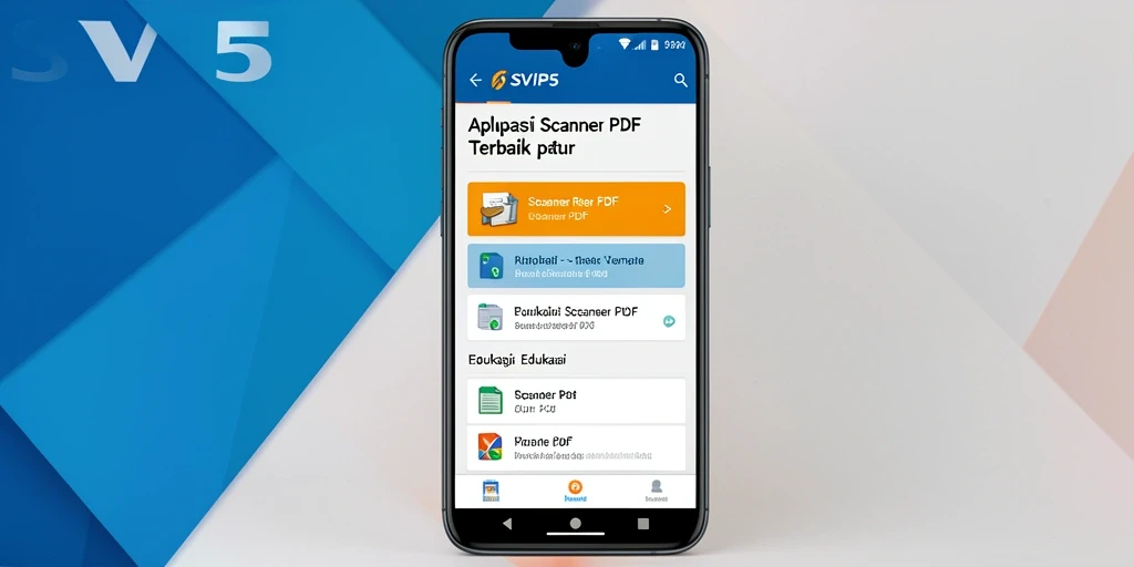 Antarmuka SVIP5 yang intuitif untuk pemindaian PDF.