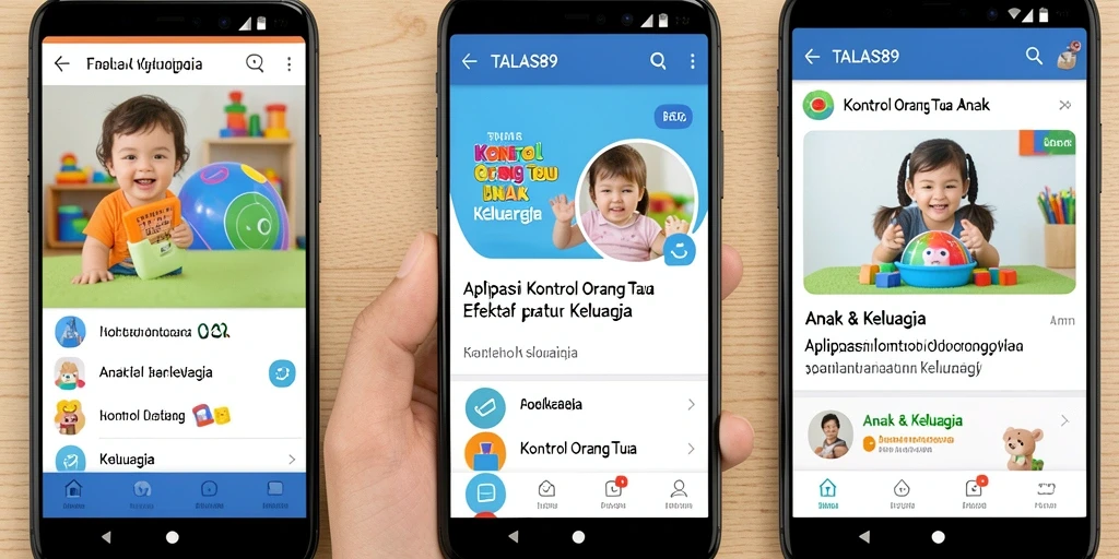 Tampilan antarmuka TALAS89 yang ramah pengguna untuk kontrol orang tua.