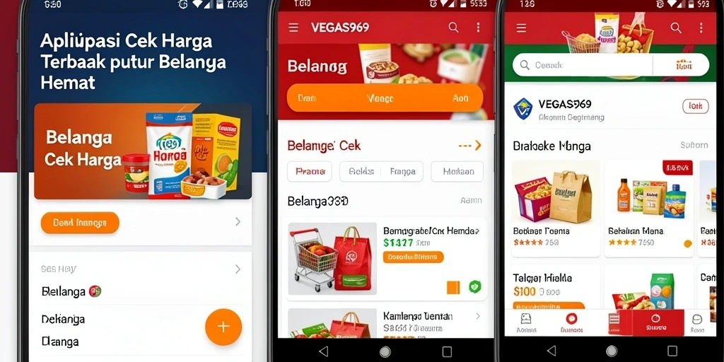 Tampilan antarmuka aplikasi Cek Harga VEGAS969.
