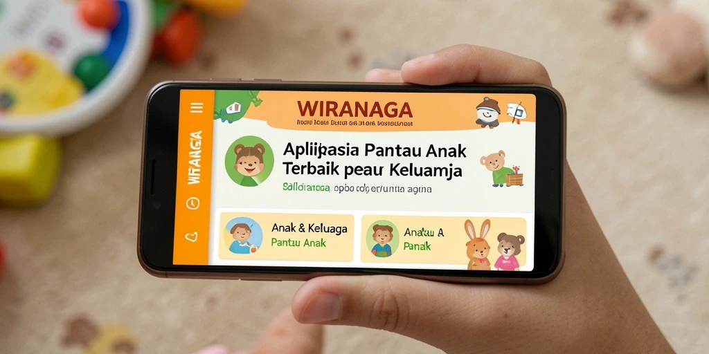 Tampilan antarmuka WIRANAGA yang intuitif untuk memantau aktivitas anak.
